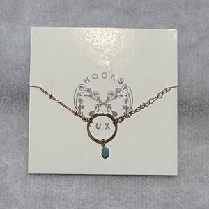 Elegant Gold Bracelet with Amazonite Blue Gem Charm